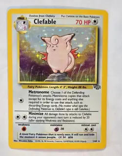 Clefable 1999 Pokemon Jungle Holo #01/64 - Image 1