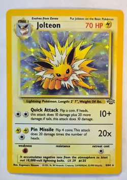 Jolteon 1999 Pokemon Jungle Holo #04/64 - Image 1