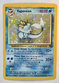 Vaporeon 1999 Pokemon Jungle Holo 12/64 - Image 1