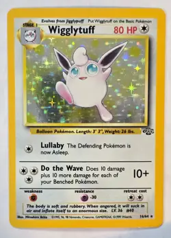 Wigglytuff 1999 Pokemon Jungle Holo 16/64 - Image 1