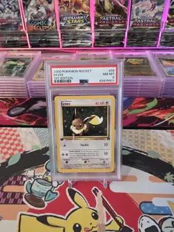 2000 POKEMON ROCKET 1ST EDITION #55 EEVEE NM-MT PSA 8 - Image 3
