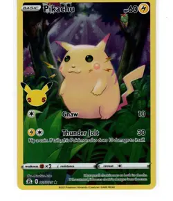 FULL ART Pikachu 005/025 Pokemon 25th Anniversary Celebrations Holo Foil ! - Image 1