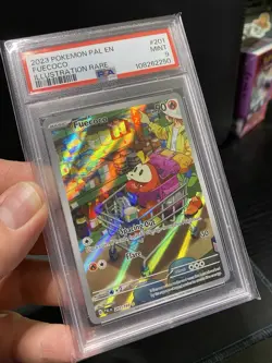 Pokemon Fuecoco Illustration Rare Holo 201/193 Sv02 Paldea Evolved 2023 PSA 9 - Image 2