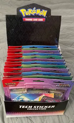Pokemon Prismatic Evolutions 3 Booster Pack Blister-Tech Sticker Collection x12 - Image 1