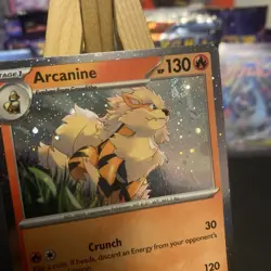 Pokemon Tcg SV Arcanine 011 black star promo With Large Holo Swirl - Image 1
