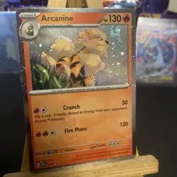 Pokemon Tcg SV Arcanine 011 black star promo With Large Holo Swirl - Image 2