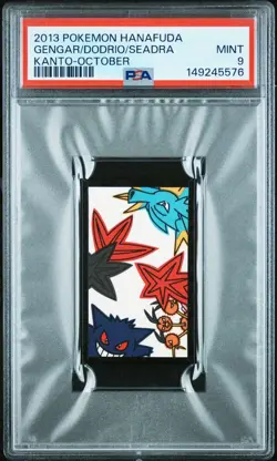 2013 POKEMON HANAFUDA KANTO OCTOBER DODRIO/GENGAR/SEADRA PSA 9 - Image 1