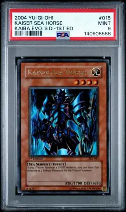 2004 Yu-Gi-Oh! Kaiser Sea Horse SKE 1st Edition Ultra Rare PSA 9 - Image 1