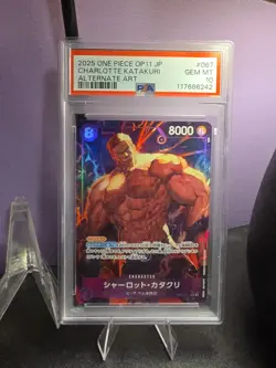 PSA 10 Japanese Charlotte Katakuri OP11-067 Alternate Art SR One Piece Card - Image 1