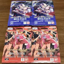 One Piece TCG Heroines Edition Azure Sea's Seven Booster Packs Sealed x4 - Image 1