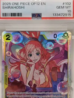 One Piece Op12 English Shirahoshi Character Card Wifu Graded Psa 10 - Image 1