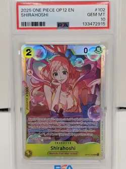One Piece Op12 English Shirahoshi Character Card Wifu Graded Psa 10 - Image 2