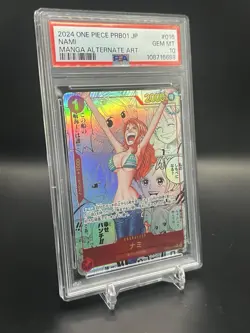 2024 One Piece TCG Jpn OP01-016 Manga Rare Alternate Art Nami PSA 10/10 Gem Mint - Image 2