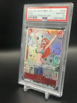 2024 One Piece TCG Jpn OP01-016 Manga Rare Alternate Art Nami PSA 10/10 Gem Mint - Image 4