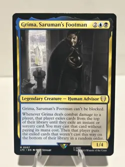 Grima, Saruman's Footman 57 R Commander: The Lord of the Rings NM MTG - Image 1