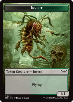 x1 Insect TDSK Duskmourn MTG 13 TOKEN M/NM 1x - Image 1