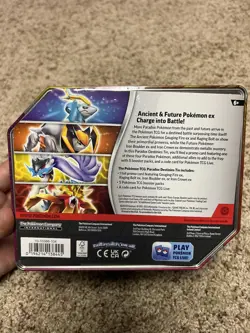 Pokemon Trading Card Games Paradox Destinies Iron Crown ex Tin - 5 Packs Sealed - Image 3