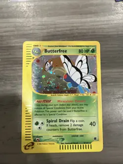 Pokemon TCG Butterfree Holo Rare Card 5/165 Expedition Base Set E Reader 2002 - Image 1