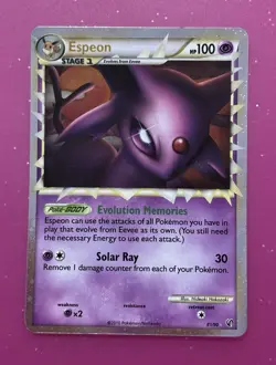 2010 POKEMON HG&SS UNDAUNTED ESPEON PRIME 81/90 ULTRA RARE HOLO FOIL - Image 1