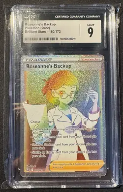 Pokemon Roseanne's Backup Rainbow 180/172 CGC 9 Mint Brilliant Stars - Image 1