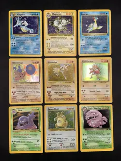 Vintage Pokemon Cards Rare Holo Lot WOTC MP/HP Hitmonlee, Hitmonchan, Hitmontop - Image 1