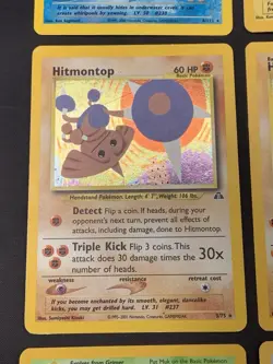 Vintage Pokemon Cards Rare Holo Lot WOTC MP/HP Hitmonlee, Hitmonchan, Hitmontop - Image 5