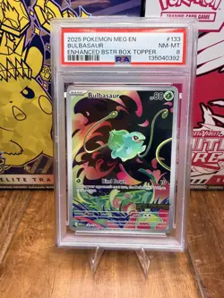 Bulbasaur 133/132 English Mega Evolution Full Art Promo Psa 8 TCG POKEMON - Image 1