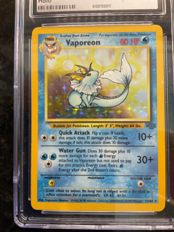 Pokemon Vaporeon Holo 1999 Jungle 12/64 Card CGC 8 NM/MINT # 12/64 - Image 3