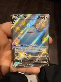 Pokemon TCG Ditto v SV118/SV122 Shining Fates Shiny Vault NM Condition - Image 1