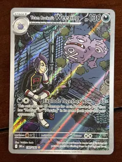 Pokemon Destined Rivals Team Rocket’s Weezing 199/182 Illustration Rare Holo - Image 1