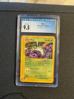 Pokemon 2002 Aquapolis - Muk- Non-Holo Rare - NM - 23/147 CGC 9.5 Mint - Image 1