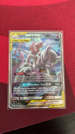Pokemon Mewtwo & Mew GX Promo TAG TEAM SM191 NEAR MINT - Image 1