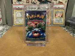 CLASSIC! WOTC Sealed 1999 VINTAGE Pokemon BASE Set TCG Booster Pack. VENUSAUR! - Image 1