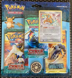Pokemon EX 3 pack booster blister - (2) Power Keepers and (1) Unseen Forces - Image 1