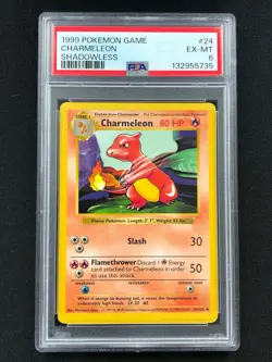 Pokemon 1999 Charmeleon Shadowless 24/102 PSA 6 - Image 1
