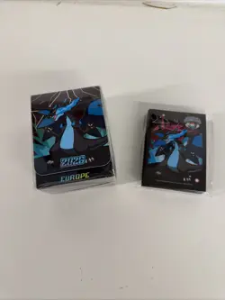 Pokemon EUIC 2026 Mega Charizard X Playmat + Deck Box + Sleeves Competitor - Image 5