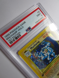 Pokemon 1999 1st edition Base Set Machamp Holo 8/102 **PSA 9** MINT #D - Image 2