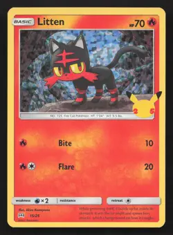 Pokemon Litten - 15/253 Promo McDonald's 25th Anniversary Promos 015/025 NM - Image 1