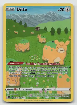Pokemon Ditto Ultra Rare Crown Zenith: Galarian Gallery GG22/GG70 NM - Image 1