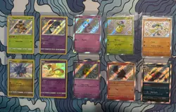 Baby Shiny Lot-10 Paldean Fates Pokemon TCG NM Riolu Oricirio Ralts Gible Natu + - Image 1