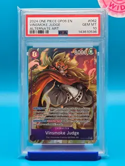 PSA 10 - 2024 ONE PIECE OP06-WINGS OF THE CAPTAIN 062 VINSMOKE JUDGE ALTERNATE - Image 1