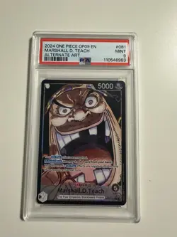 MARSHALL D. TEACH 2024 ONE PIECE EMPERORS ALTERNATE ART #OP09-081 PSA 9 Q6011 - Image 1
