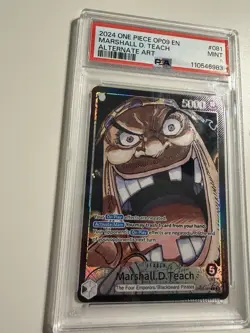 MARSHALL D. TEACH 2024 ONE PIECE EMPERORS ALTERNATE ART #OP09-081 PSA 9 Q6011 - Image 2