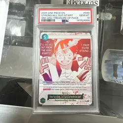 I Know You're Strong... OP13-040 one piece Tcg 3rd Ann Pack Promo Psa 10 - Image 2