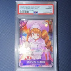 ONE PIECE Charlotte Pudding (Alt Art) OP08-067 Two Legends Rare Foil EN PSA 10 - Image 1
