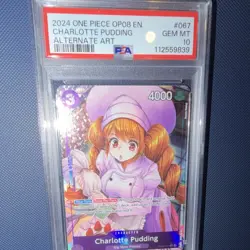 ONE PIECE Charlotte Pudding (Alt Art) OP08-067 Two Legends Rare Foil EN PSA 10 - Image 4