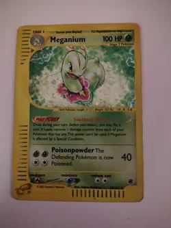 Pokemon TCG Meganium Expedition Base Set Holo Rare Card 18/165 HP - Image 1