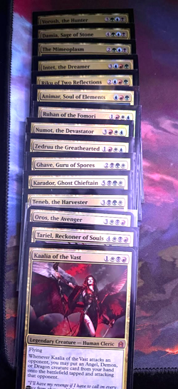 MTG Complete Set of 15 Commander 2011 Foil Oversized Cards - Image 1