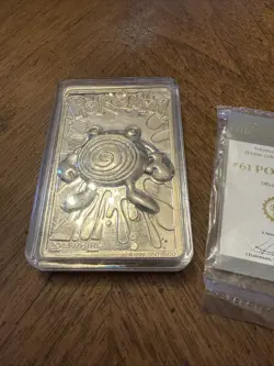 Poliwhirl 23K Gold Plated Card 1999, Created By Nintendo, With Authenticity - Image 2