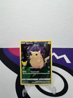Pokemon TCG Pikachu Celebrations 25/25 XY Holo Card Near Perfect To Perfect - Image 1